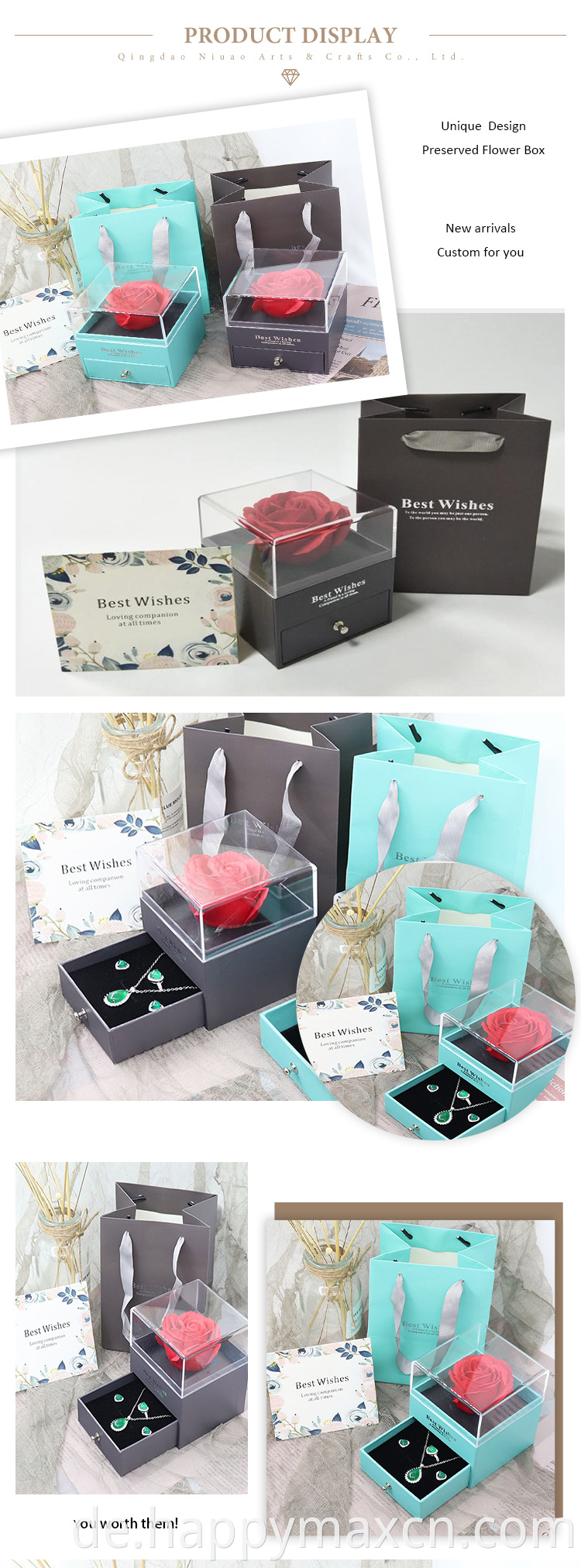 Großhandel Schmuck Ich liebe Sie Geschenkboxen Schmuck Display Display Display Produkte Produkt